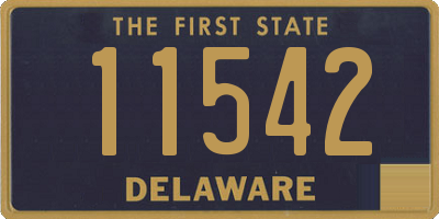 DE license plate 11542