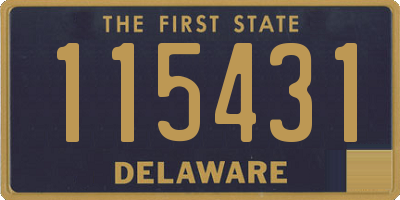 DE license plate 115431