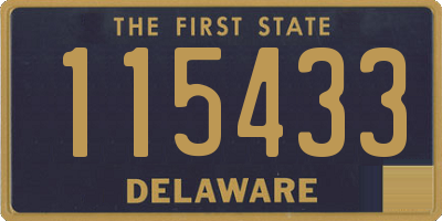 DE license plate 115433