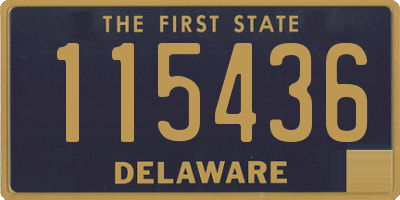 DE license plate 115436