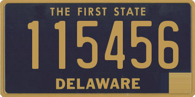 DE license plate 115456