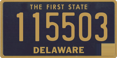 DE license plate 115503