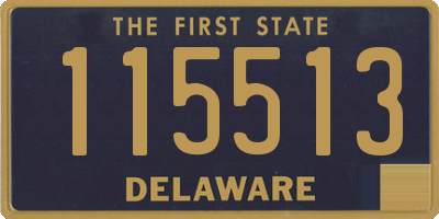 DE license plate 115513