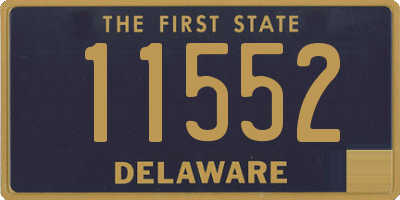 DE license plate 11552