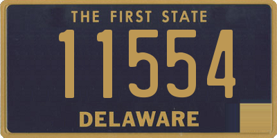 DE license plate 11554