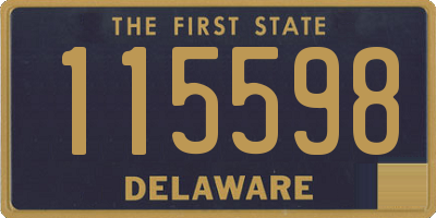 DE license plate 115598