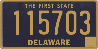 DE license plate 115703