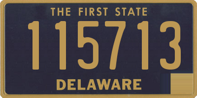 DE license plate 115713