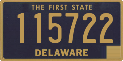 DE license plate 115722