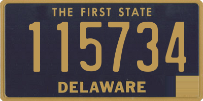 DE license plate 115734