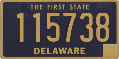 DE license plate 115738