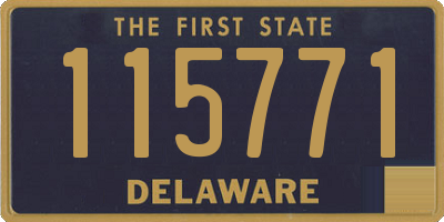 DE license plate 115771