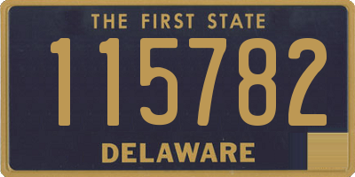 DE license plate 115782