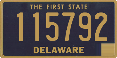 DE license plate 115792