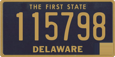 DE license plate 115798