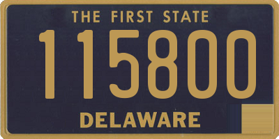 DE license plate 115800