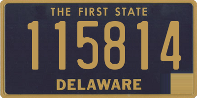 DE license plate 115814