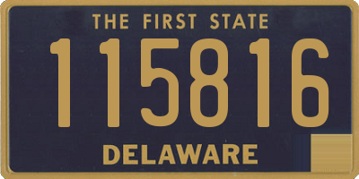 DE license plate 115816