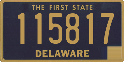 DE license plate 115817