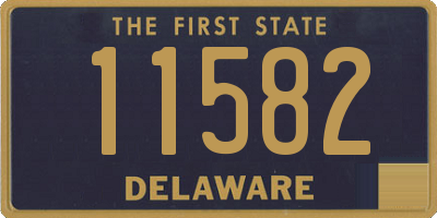 DE license plate 11582