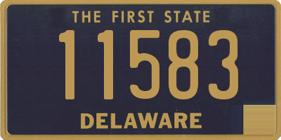 DE license plate 11583