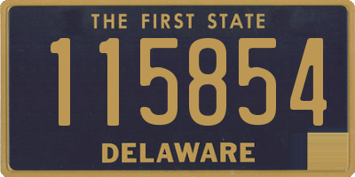 DE license plate 115854