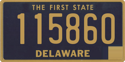 DE license plate 115860