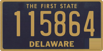 DE license plate 115864