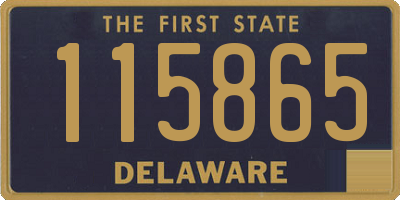 DE license plate 115865