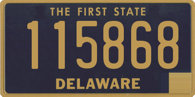 DE license plate 115868