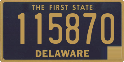 DE license plate 115870