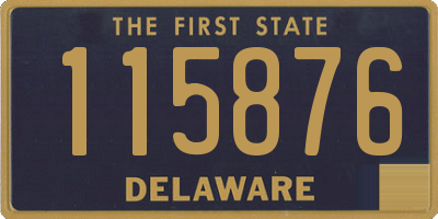 DE license plate 115876