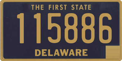 DE license plate 115886