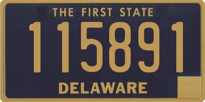 DE license plate 115891