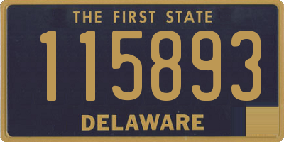 DE license plate 115893