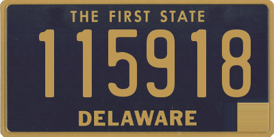 DE license plate 115918