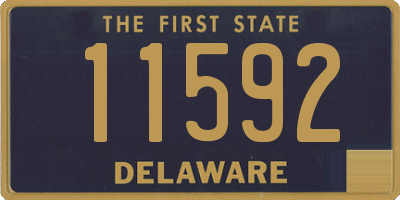 DE license plate 11592