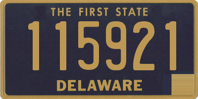 DE license plate 115921