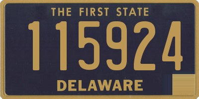 DE license plate 115924