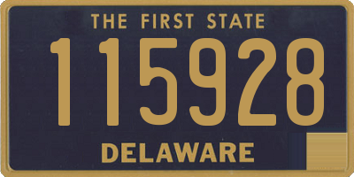 DE license plate 115928