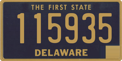 DE license plate 115935