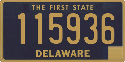 DE license plate 115936