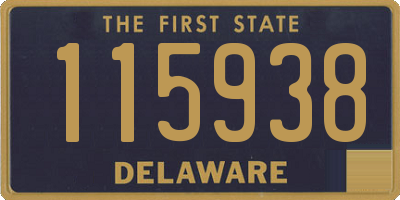 DE license plate 115938