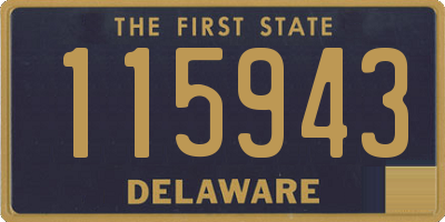 DE license plate 115943