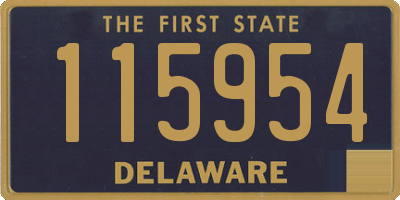 DE license plate 115954