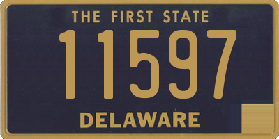 DE license plate 11597