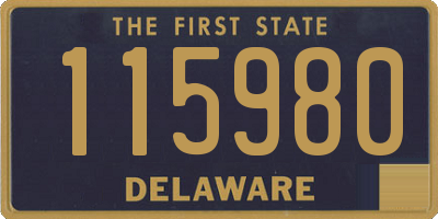 DE license plate 115980