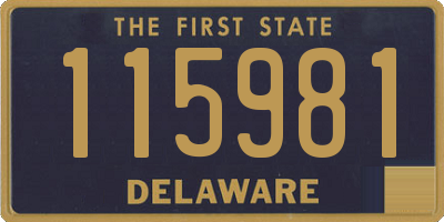 DE license plate 115981