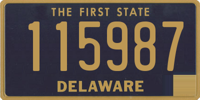 DE license plate 115987