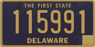 DE license plate 115991